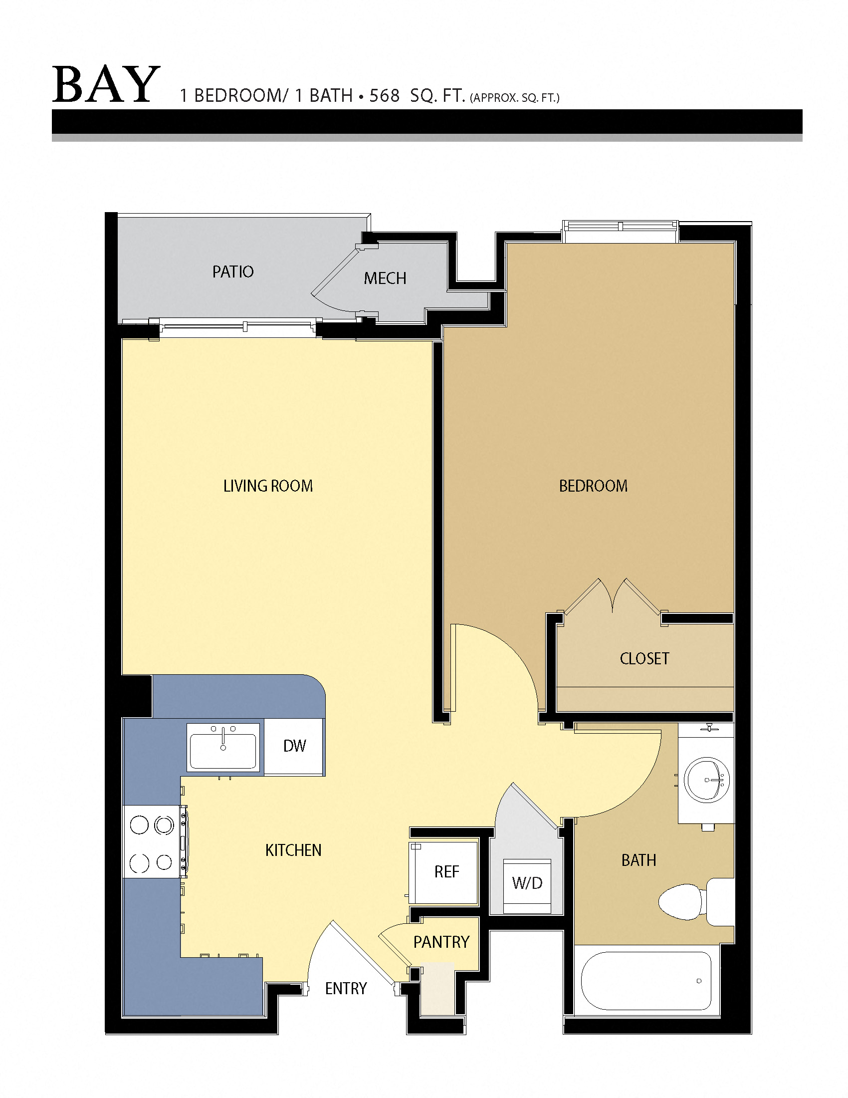 Bay Floor Plan Liberty Crest Apartments Salt Lake City Utah
